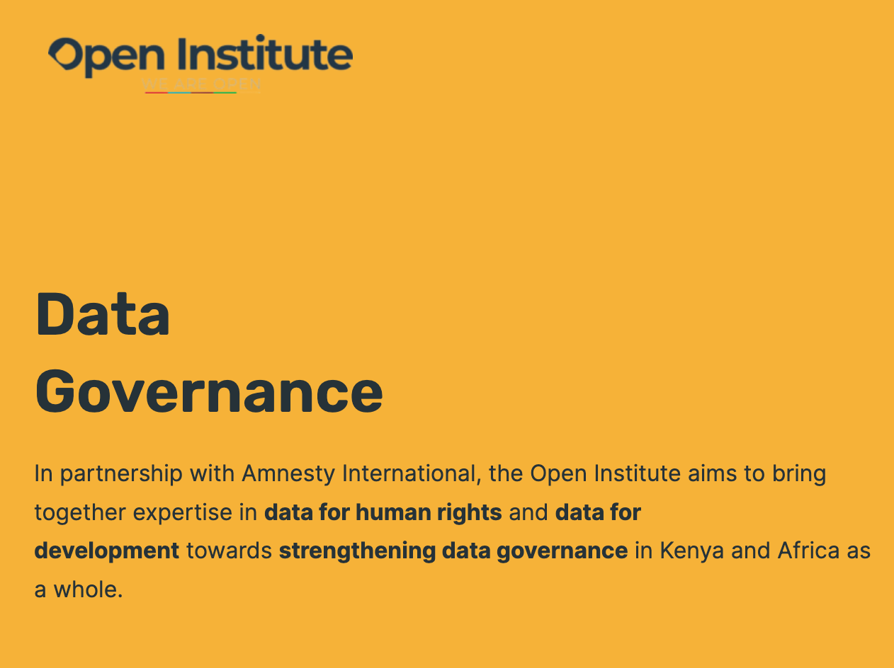 Data Governance – #RestoreDataRights