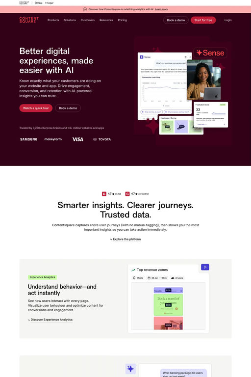 Contentsquare website screenshot