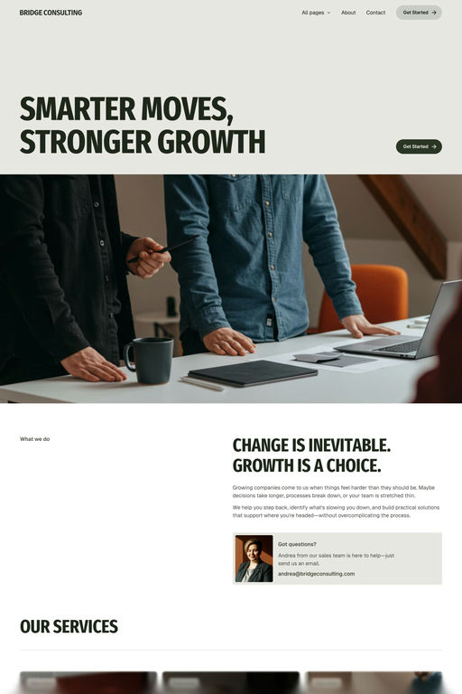 Bridge Consulting template screenshot