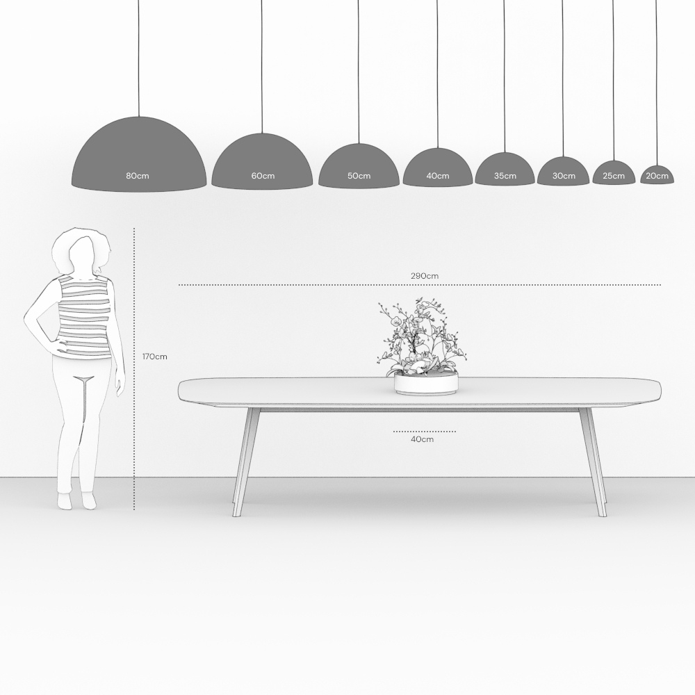 Pendente SFERA 30cm – iluminação de teto