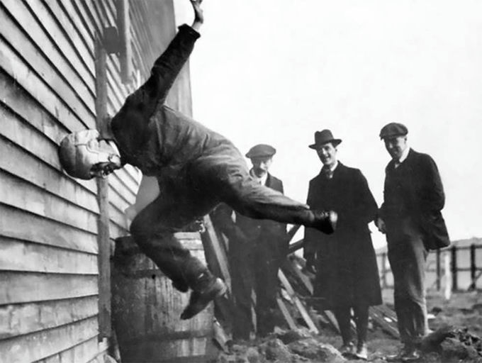 How football helmets were tested in the early 1900's - Physics Doesn't Work That Way 🌀 nominee at The Sloppies
