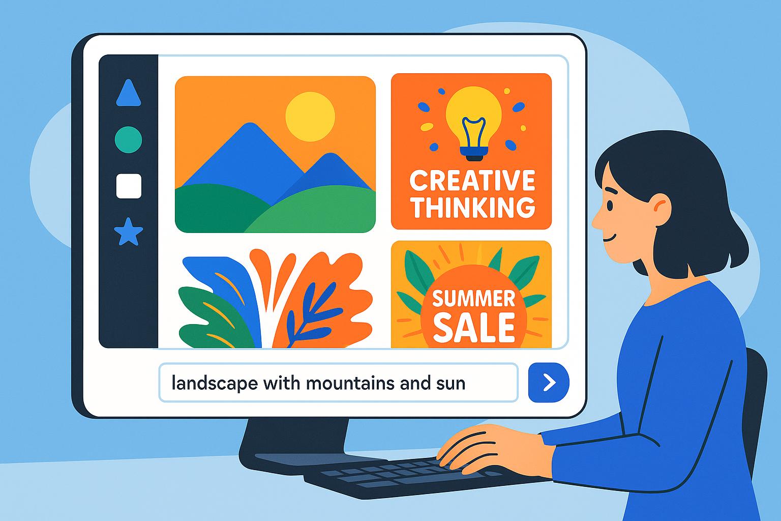Canva creates designs automatically: just describe what you want with words.