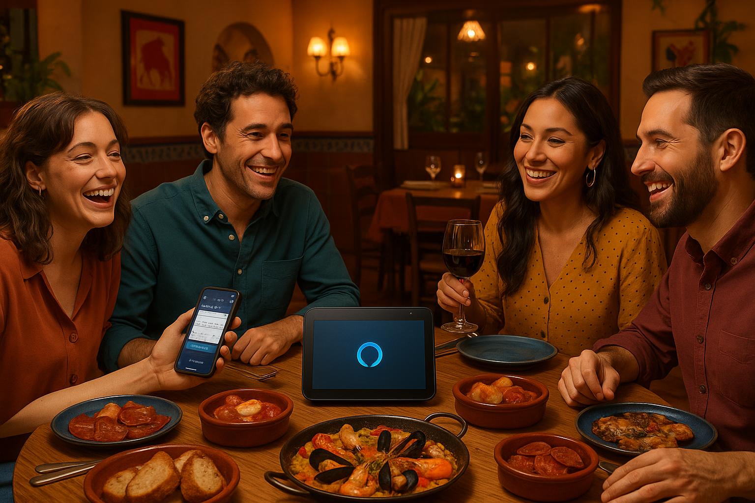 Alexa+ arriva in Spagna: prenota un tavolo e riunisci i tuoi amici per cenare con l'assistente migliorato di Amazon.