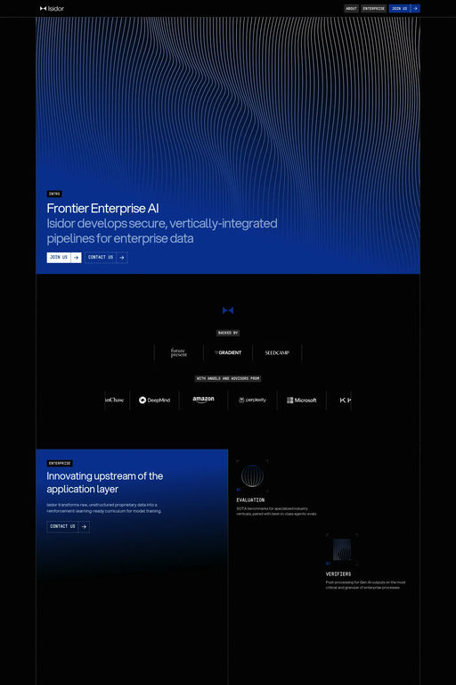 Isidor website screenshot