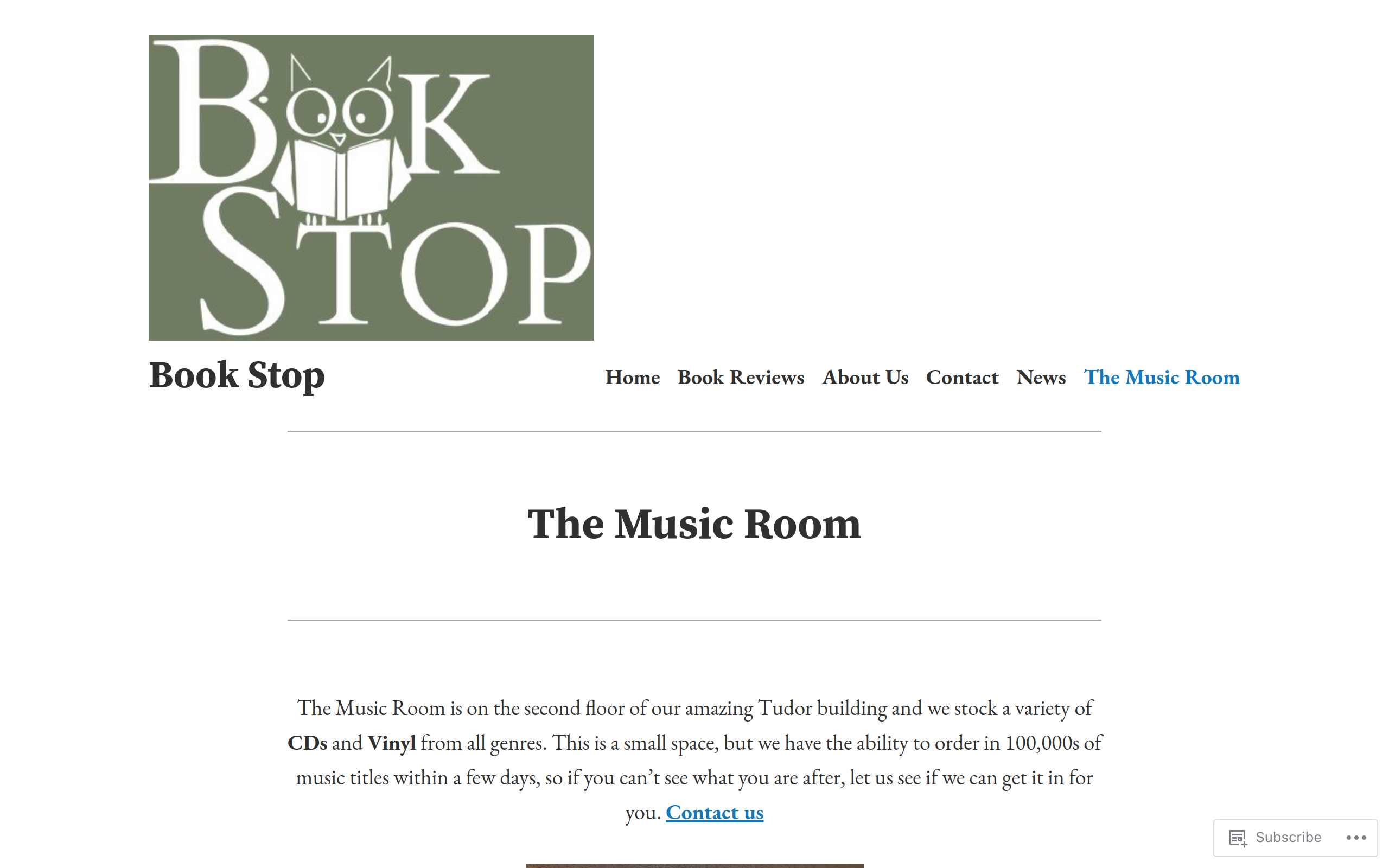 The Music Room @ Bookstop