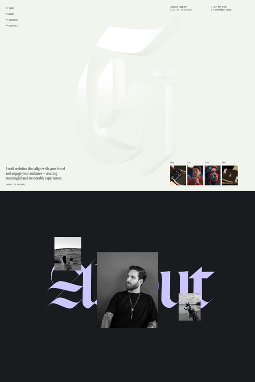 Jordan Gilroy website screenshot