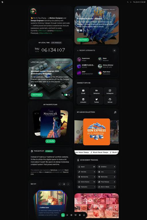 ATOM63 website screenshot