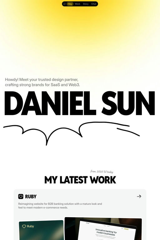 Daniel Sun website screenshot