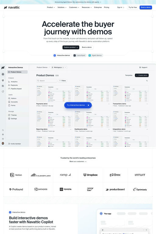 Navattic website screenshot