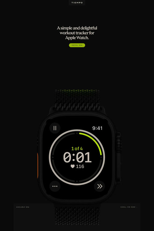 Tiempo website screenshot