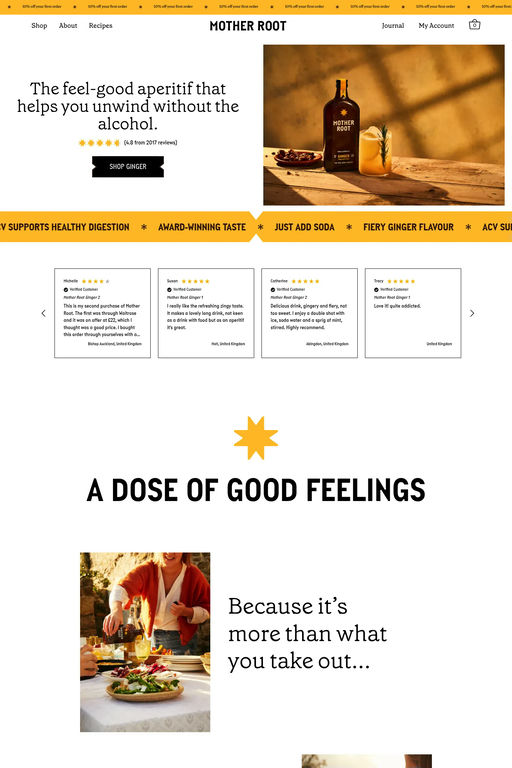 Mother Root website screenshot