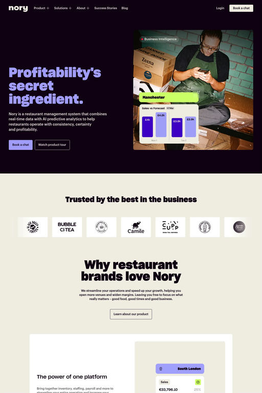 Nory website screenshot