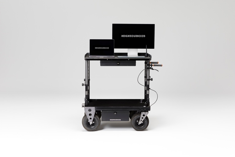 Laptop With Large Cart And Monitor