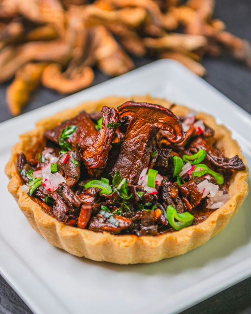 Extra Porcini Mushroom Tartlet. Refined Plantin Recipe.