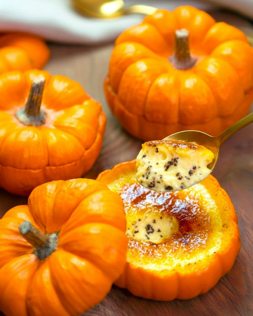 Crema bruciata alla zucca e scaglie di tartufo nero