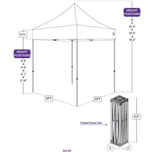 Tent 5'X5' White Changing Tent With Sidewalls view 2