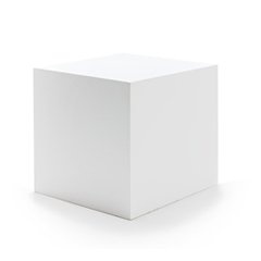 White Posing Cube #5 - Medium Rectangle