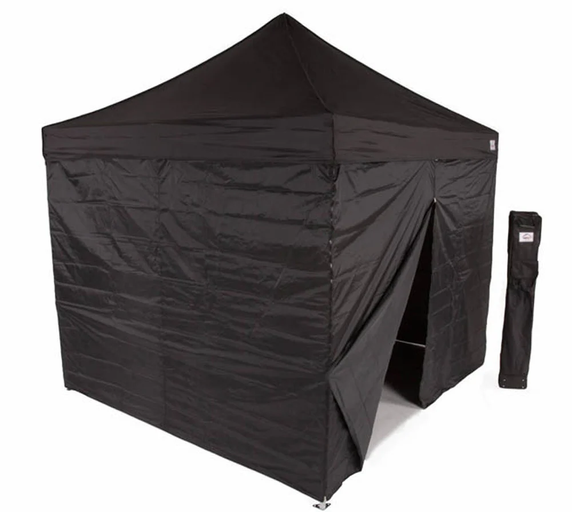 Tent 10'x10' Black With Sidewalls 
