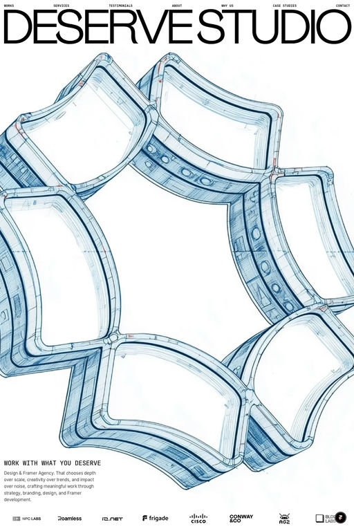 Deserve Studio website screenshot