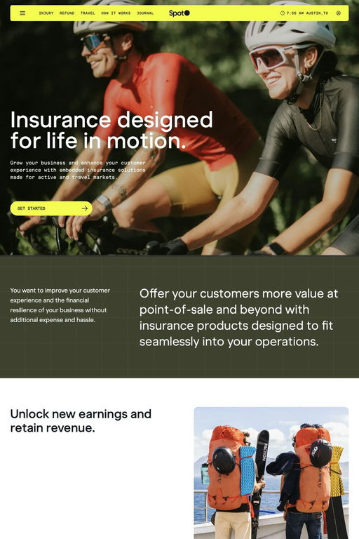 Spot website screenshot