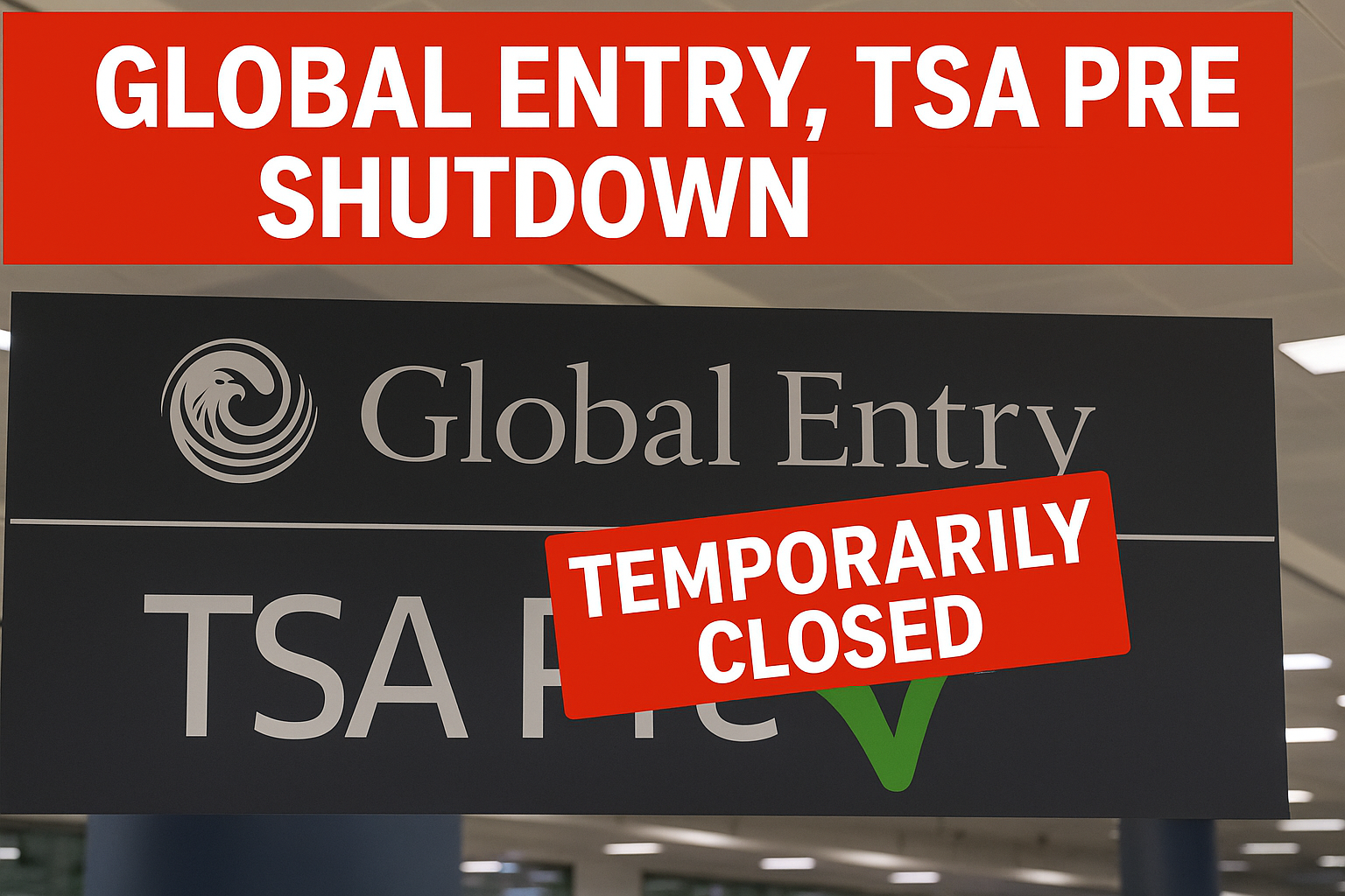 global entry tsa precheck shutdown