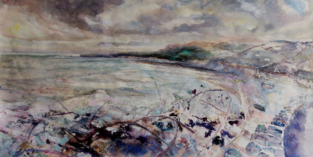 Coastal path down to Polperro, Cornwall.