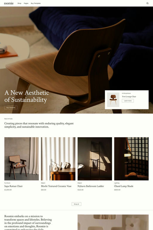 Roomie template screenshot