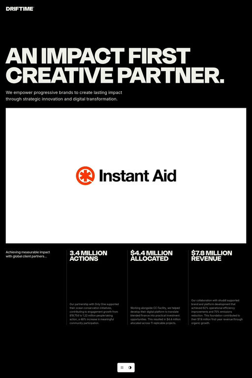 Driftime® website screenshot