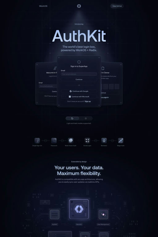 AuthKit website screenshot