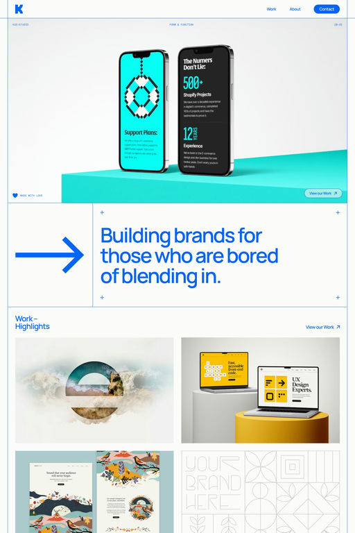 Kus website screenshot