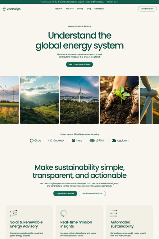 Greensign template screenshot