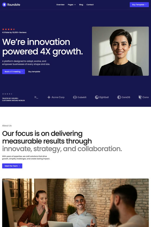 Roundsite template screenshot