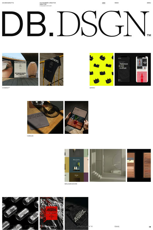 Davide Baratta website screenshot