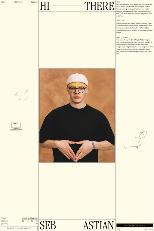 Seb-astian website screenshot