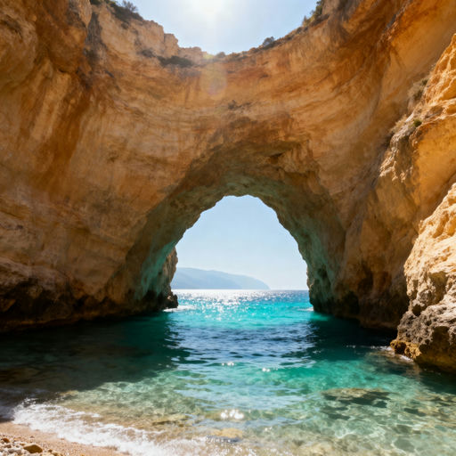 Mediterranean Sea Grotto Entrance
