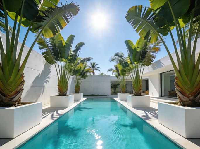 Turquoise Pool Traveler's Palms