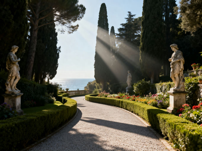 Italian Estate Hidden Garden Path