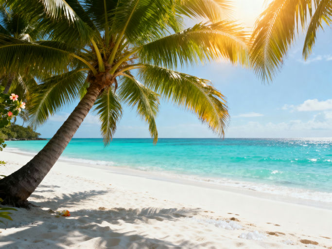 Tropical Beach Paradise Scene
