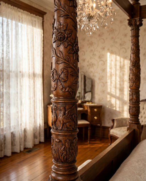 Victorian Boudoir Lace Curtain Light