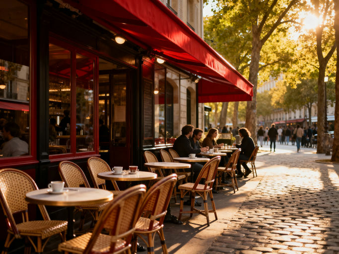 Charming Parisian Cafe Terrace