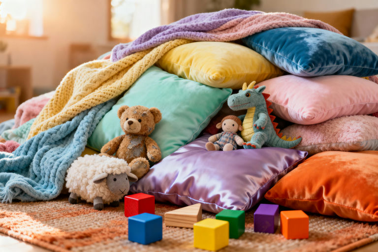 Colorful Pillow and Blanket Mountain
