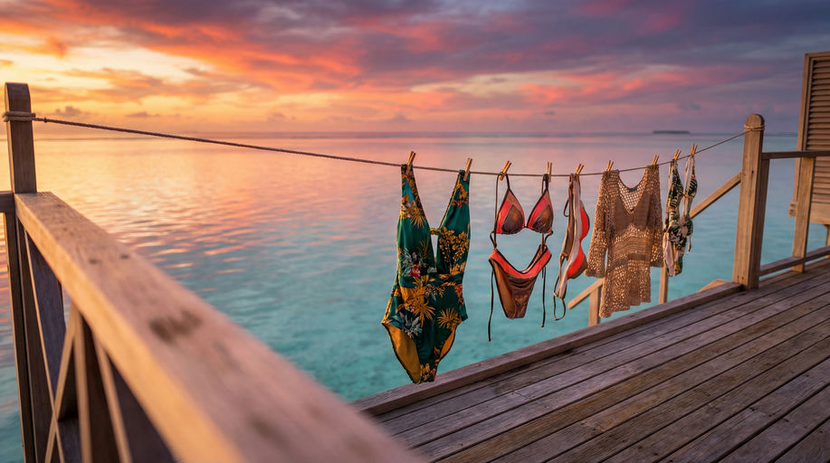 Maldivian Sunset Swimsuit Terrace