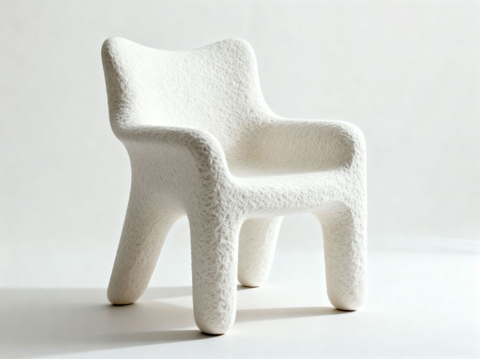 Spotlit Sculptural Armchair Focus