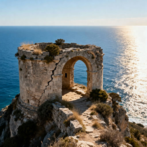Ancient Watchtower Mediterranean Vista