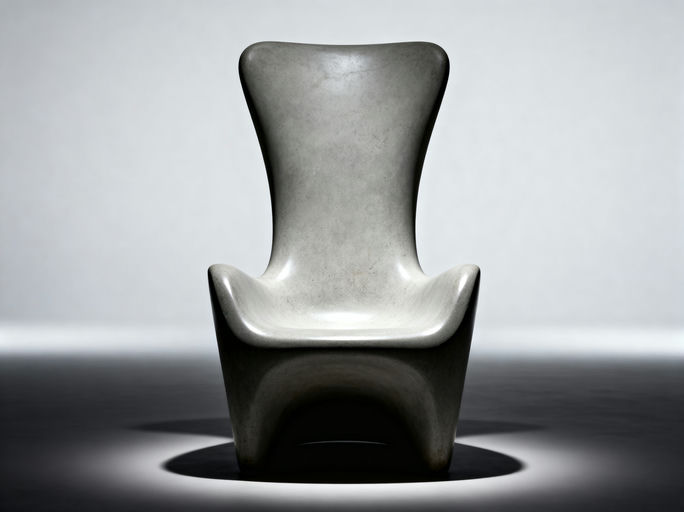 Light Gray Gradient Armchair
