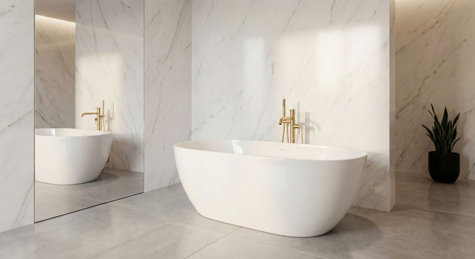 Luxury Marble Bathroom Oval Tub