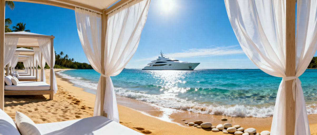 Exclusive Resort Beach Afternoon Scene