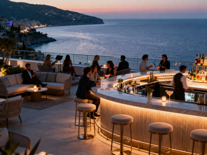 Luxury Rooftop Mediterranean Bar