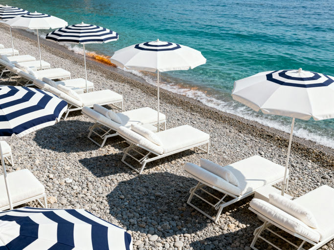 French Riviera Beach Club Scene