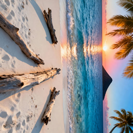 Tropical Beach Late Afternoon Sun